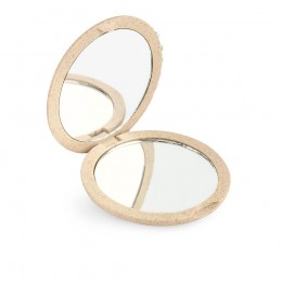 ESPEJO bolso natural fiber doble plegable x4 beige 1 u BETER - 1