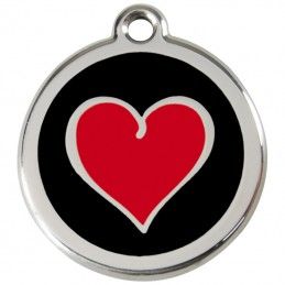 Red Dingo medalha identificadora Heart