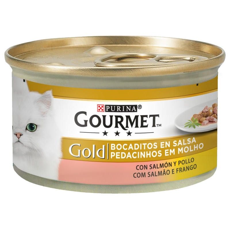 Purina Gourmet Gold Pedacinhos em Molho Salmão e Frango