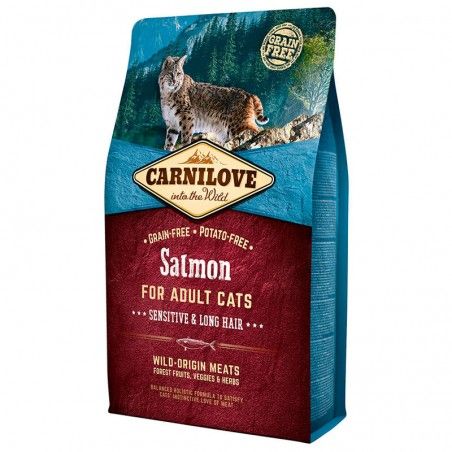 Carnilove Cat Adult Sensitive & Long Hair Salmon