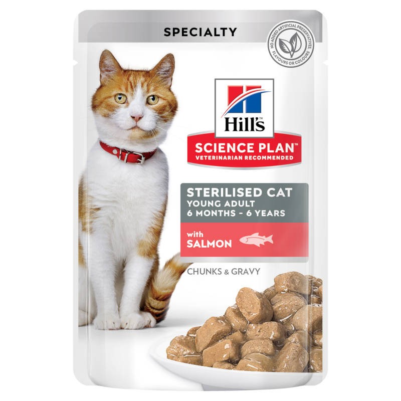 Hill's Science Plan Cat Sterilised Young Adult Salmon wet saqueta