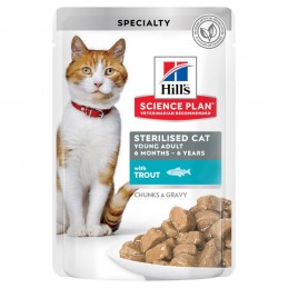 Hill's Science Plan Cat Sterilised Young Adult Trout wet saqueta