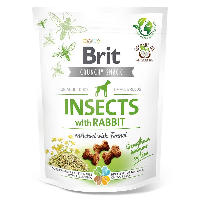 Brit Care Dog Crunchy Cracker Insects with Rabbit Enriched with Fennel Brit - 1