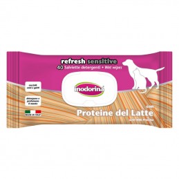 Inodorina Refresh Sensitive toalhetes Proteine del Latte