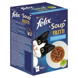 Purina Felix Soup Filetti de Peixe Multipack 6x48gr